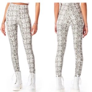 Commando Snakeskin Faux Leather Leggings NEW medium